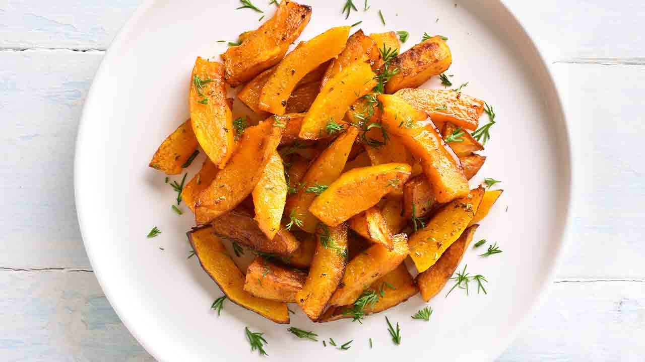 Zucca in padella con rosmarino