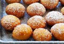 frittelle di riso con panna e mandorle