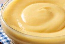 Crema gialla leggera senza latte