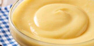 Crema gialla leggera senza latte