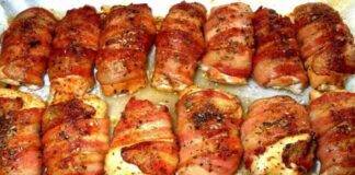 Involtini di pollo al bacon con cacio e pepe
