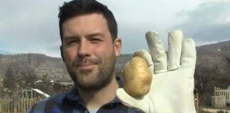 Patate sul terrazzo. Foto fi È sempre Mezzogiorno