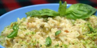 Risotto cremoso al basilico