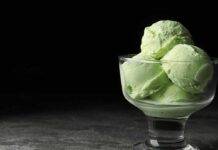 gelato ai piselli e panna
