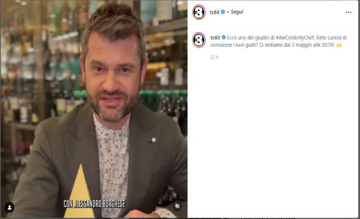 Alessandro Celebrities Chef nome bomba - RicettaSprint