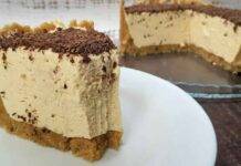 Cheesecake con mousse caramellata al caffè