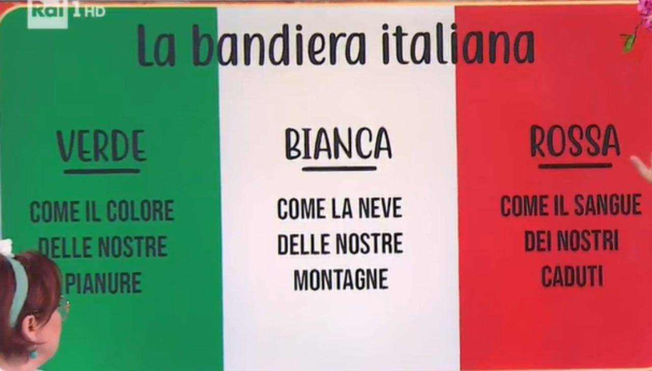 Foto di È sempre mezzogiorno. Bandiera italiana. Spiegazione del social chef Lorenzo Biagiarelli
