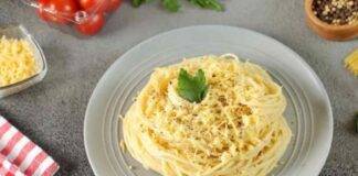 Pasta veloce con crema al limone e provolone