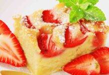 dessert con fragole e cocco senza lattosio