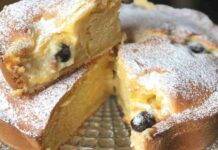 Torta nua di frollini chantilly e amarene