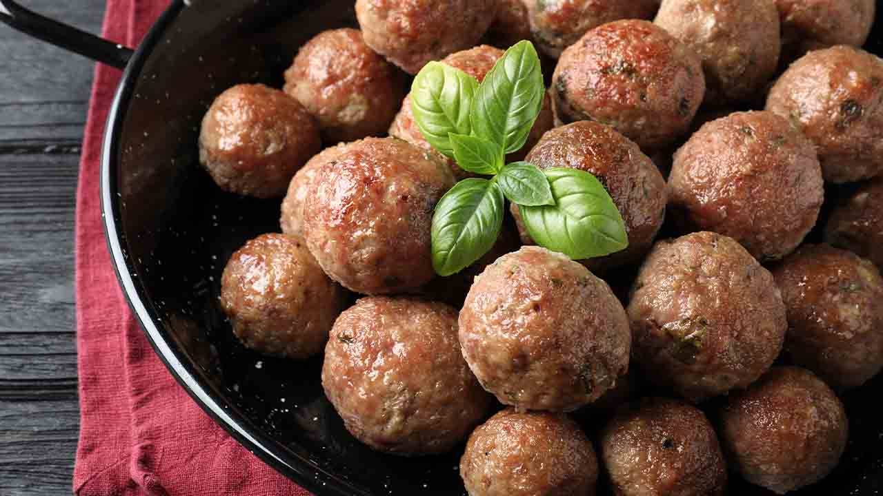 polpette di basilico e macinato