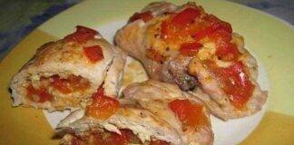 involtini di pollo con peperoni e speck