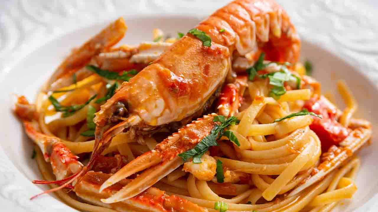 pasta con crostacei