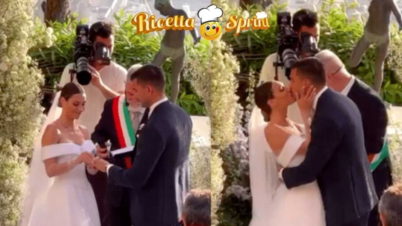 Beatrice Valli Marco Fantini matrimonio menù torta - RicettaSprint