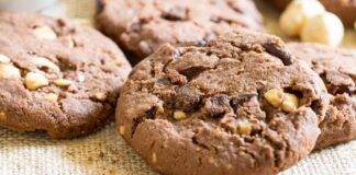 Cookies cioccolato e nocciole rustici e irresistibili, il profumo ti conquisterà già al primo morso