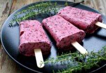 Ghiaccioli di yogurt e frutta mista