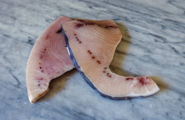 Pesce spada surgelato tagliato in tranci