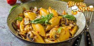 Conchiglioni con funghi e pinoli piatto godurioso e spettacolare che nessuno si aspetta