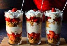 Finta cheesecake al bicchiere