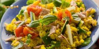 Couscous visto come un'insalata, aggiungi del tonno, sentirai che bontà