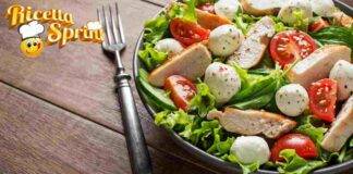 Insalata di pollo alla caprese portiamo un po' di colore e vivacità in tavola