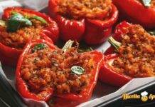 Peperoni ripieni leggeri senza carne e formaggio Non i soliti peperoni ripieni, questo sono leggeri senza carne e formaggio
