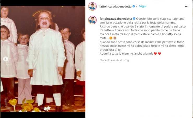 Benedetta Rossi scatto amarcord - RicettaSprint