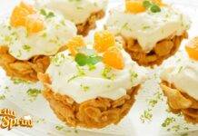 Cestini di cornflakes con yogurt il dessert freddo ideale per completare la cena