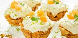 Cestini di cornflakes con yogurt il dessert freddo ideale per completare la cena