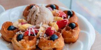 Mini waffle all'arancia