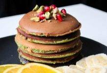Pancake di pistacchio e cioccolato bianco