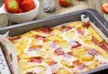 Pasta biscotto di ananas e fragole