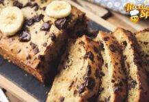 Plumcake alla banana e cioccolato un dessert genuino e profumato, incredibilmente soffice
