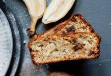 Plumcake con crema di banana e cioccolato