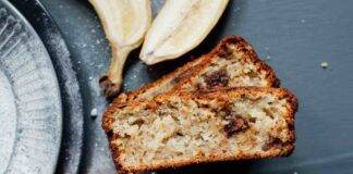 Plumcake con crema di banana e cioccolato