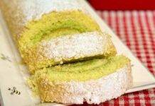 Rotolo di limone e crema al pistacchio