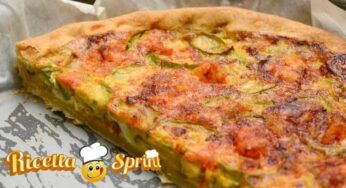 Torta salata alle zucchine pomodori e provola, gustosa da mangiare anche fredda