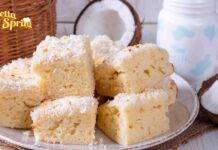Torta soffice al cocco un dessert tropicale a dir poco goloso, una fetta tira l'altra