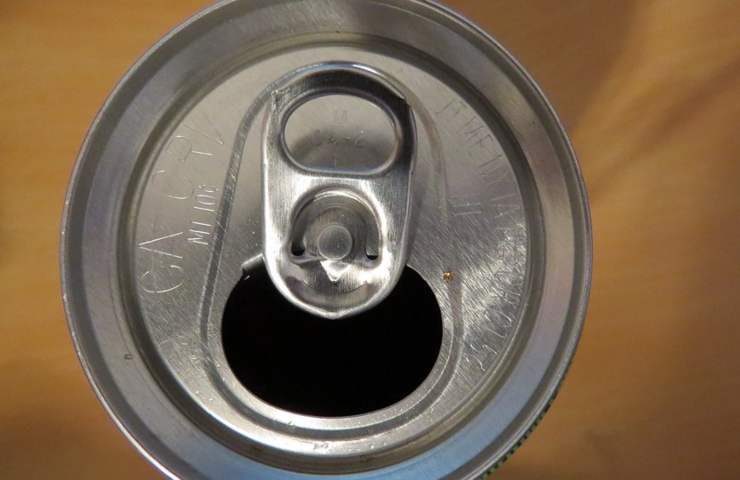 An open can seen from above