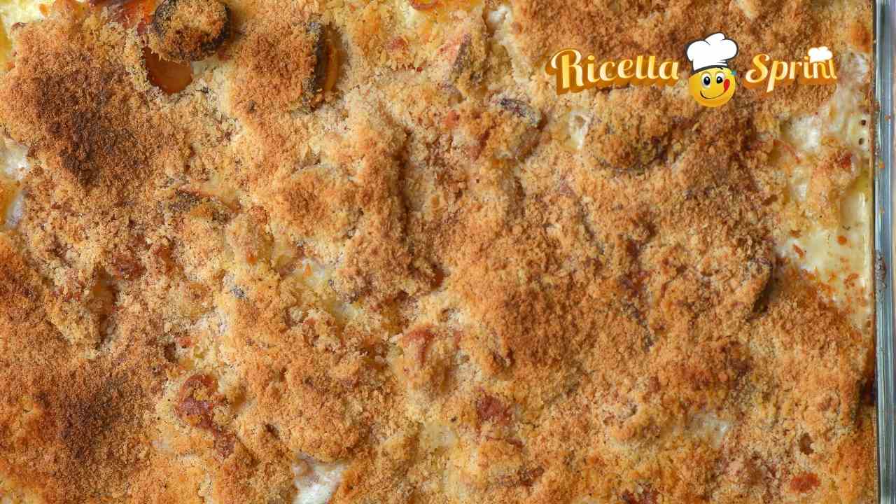 cavolfiore al gratin con salsiccia sbriciolata