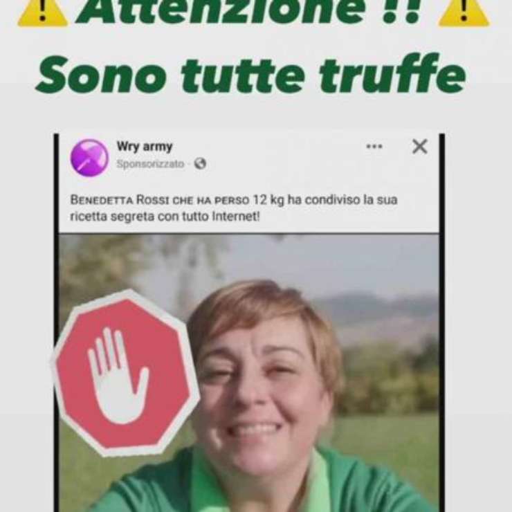 Benedetta Rossi vittima di truffa - RicettaSprint