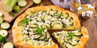 Finta pizza con zucchine e feta croccante, friabile e di facilissima preparazione