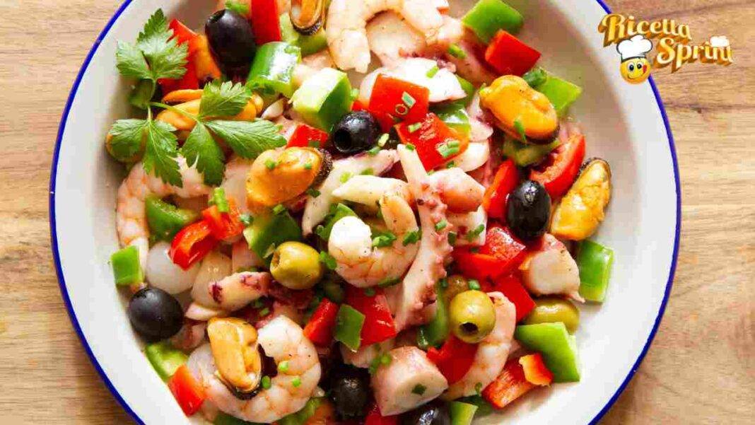 Insalata di mare con verdure perfetta se sei stanca delle solite