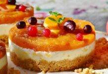Mini cheesecake di ricotta e purea di albicocche