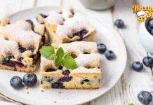 Quadrotti ai mirtilli e yogurt greco gustali senza problemi anche se sei a dieta