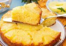 Torta rovesciata all'ananas e cocco delicata e profumata, un po' di esotico in tavola