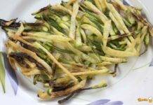 Zucchine julienne croccanti Zucchine julienne sottili croccanti e asciutte, altro che patatine fritte