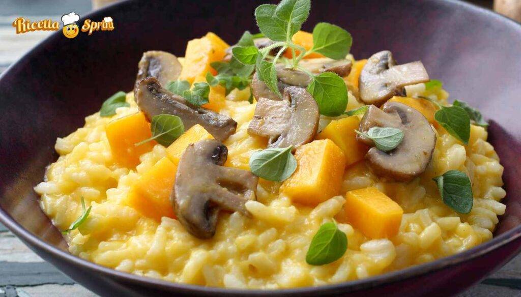 Risotto con funghi e zucca, cremoso e irresistibile, prova a farlo