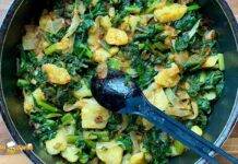 Bieta e patate anche solo questo con del pane il mio pranzo finisce qui