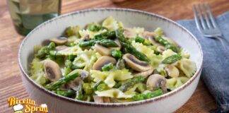 Farfalle piselli e funghi per chi desidera ancora dei piatti freddi e invitanti